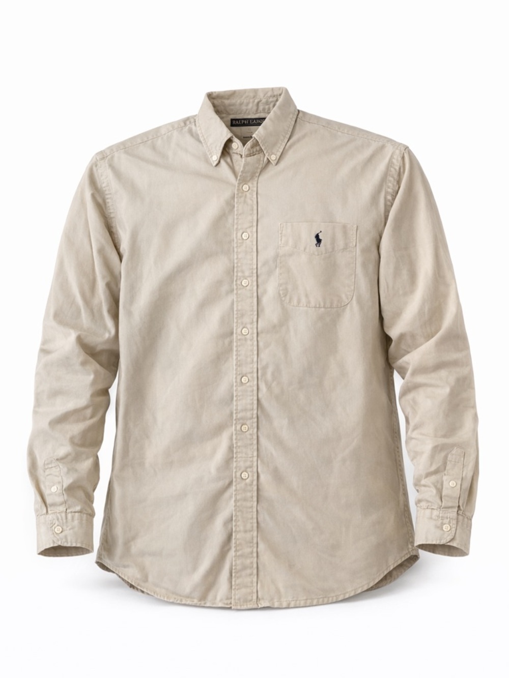 Polo Ralph Lauren Button Down Shirt Men’s Big XL Beige Classic Fit